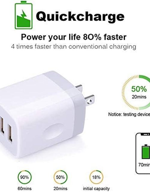 Load image into Gallery viewer, USB Charging Plug, Wall Charger Adapter,  3Pack Universal Travel 3.1A 3Muti Port Fast Charging Block Compatible with Iphone 15 14 13 12 SE 11 Xs Pro,Samsung Galaxy S23 S22 S21 S20 Ultra, Google

