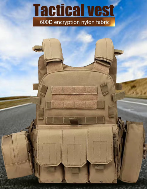 Load image into Gallery viewer, Camouflage Plate Carrier Vest Multi-Functional Paintball Airsoft Vest Adjustable Men Women Combat Equipment for Outdoor Cycling
