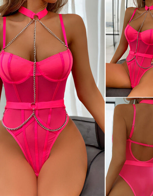 Load image into Gallery viewer, Women'S Sexy-Lingerie Lace Babydoll Bra Thong Set Sleepwear Underwear Nightwear
