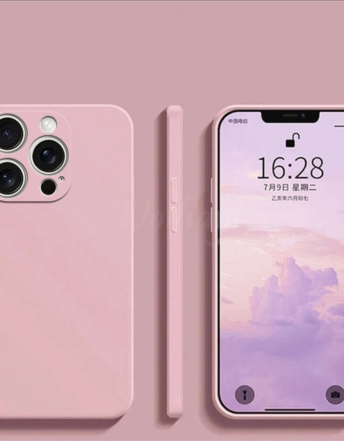 Load image into Gallery viewer, For Iphone 16 Pro Max Case Liquid Silicone Original Plain Rubber TPU Protect Case for Iphone 16 15 Pro Max Cover TPU Shockproof
