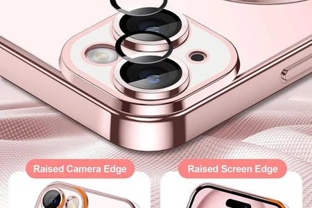 Transparent Phone Case for Apple Iphone 15 Clear Magnetic Case, [Yellow Resistant] Slim Fit Shockproof Transparent Crystal Clear Magnetic Case for Apple Iphone 15, Rose