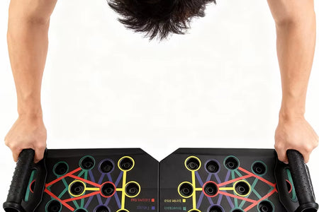 Portable Foldable Push-Up Board Set with Handles Multifunctional Fitness Equipment for Chest Abdomen Arms Back Training