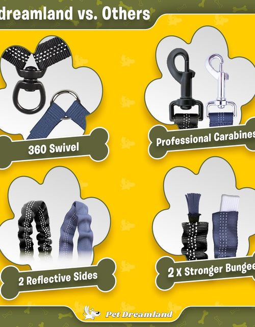 Load image into Gallery viewer, Exquisite Two Dog Leash Splitter | Double Dog Leash for Large Dogs Heavy Duty | No Tangle 2 Dog Leash Coupler | Dual Dog Leash Attachment | Retractable Dual Leashes for 2 Dogs
