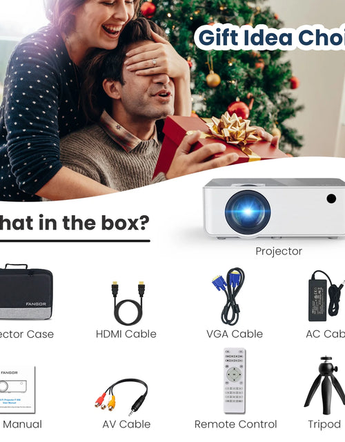 Load image into Gallery viewer, Proyector Wifi Bluetooth, Proyector De Películas Portátil Nativo 1080P Para Hogar Y Exterior, Proyector De Vídeo HD Completo Compatible Con Teléfono/Portátil/Pc/Tv Stick/Usb/Tarjeta Sd (Trípode Incluido)
