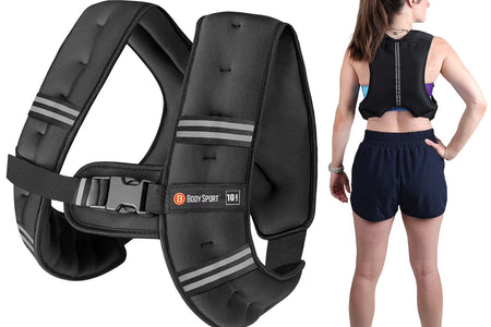 Weighted Vest, 5 Lb. - Adjustable Fitness Vest for Strength Training, Running, Walking, and Endurance Workouts