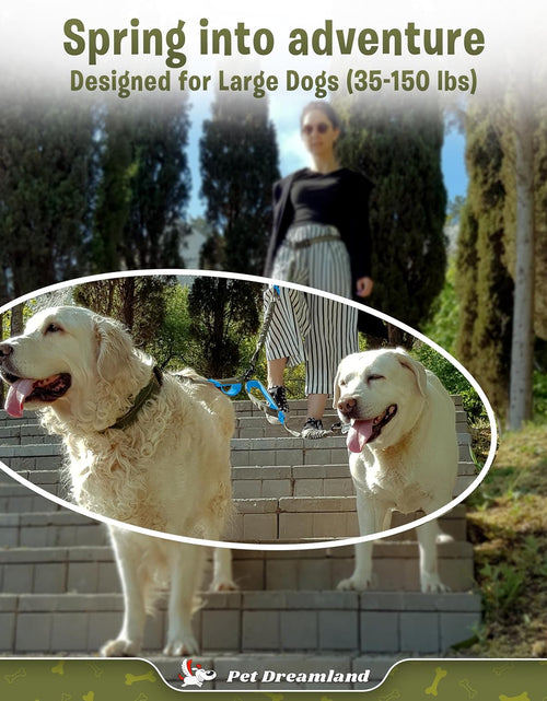 Load image into Gallery viewer, Exquisite Two Dog Leash Splitter | Double Dog Leash for Large Dogs Heavy Duty | No Tangle 2 Dog Leash Coupler | Dual Dog Leash Attachment | Retractable Dual Leashes for 2 Dogs
