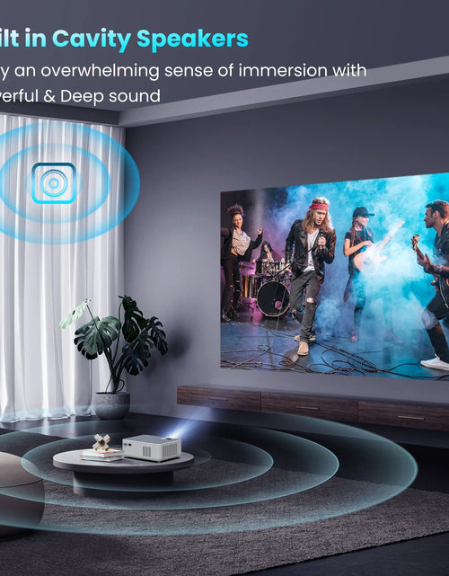 Load image into Gallery viewer, Proyector Wifi Bluetooth, Proyector De Películas Portátil Nativo 1080P Para Hogar Y Exterior, Proyector De Vídeo HD Completo Compatible Con Teléfono/Portátil/Pc/Tv Stick/Usb/Tarjeta Sd (Trípode Incluido)
